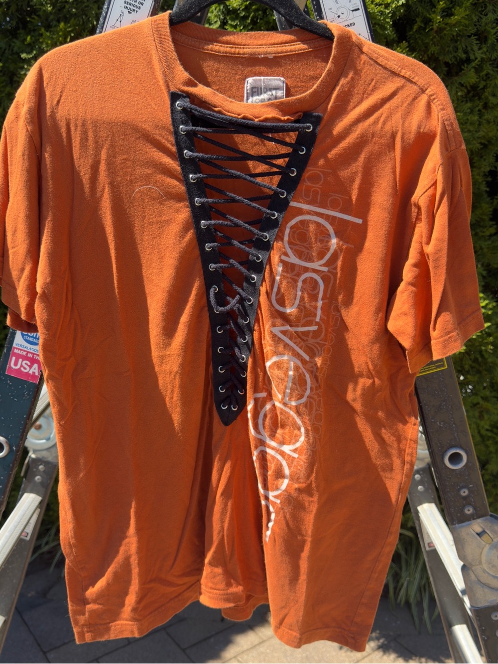 LF Lace-up Graphic TShirt